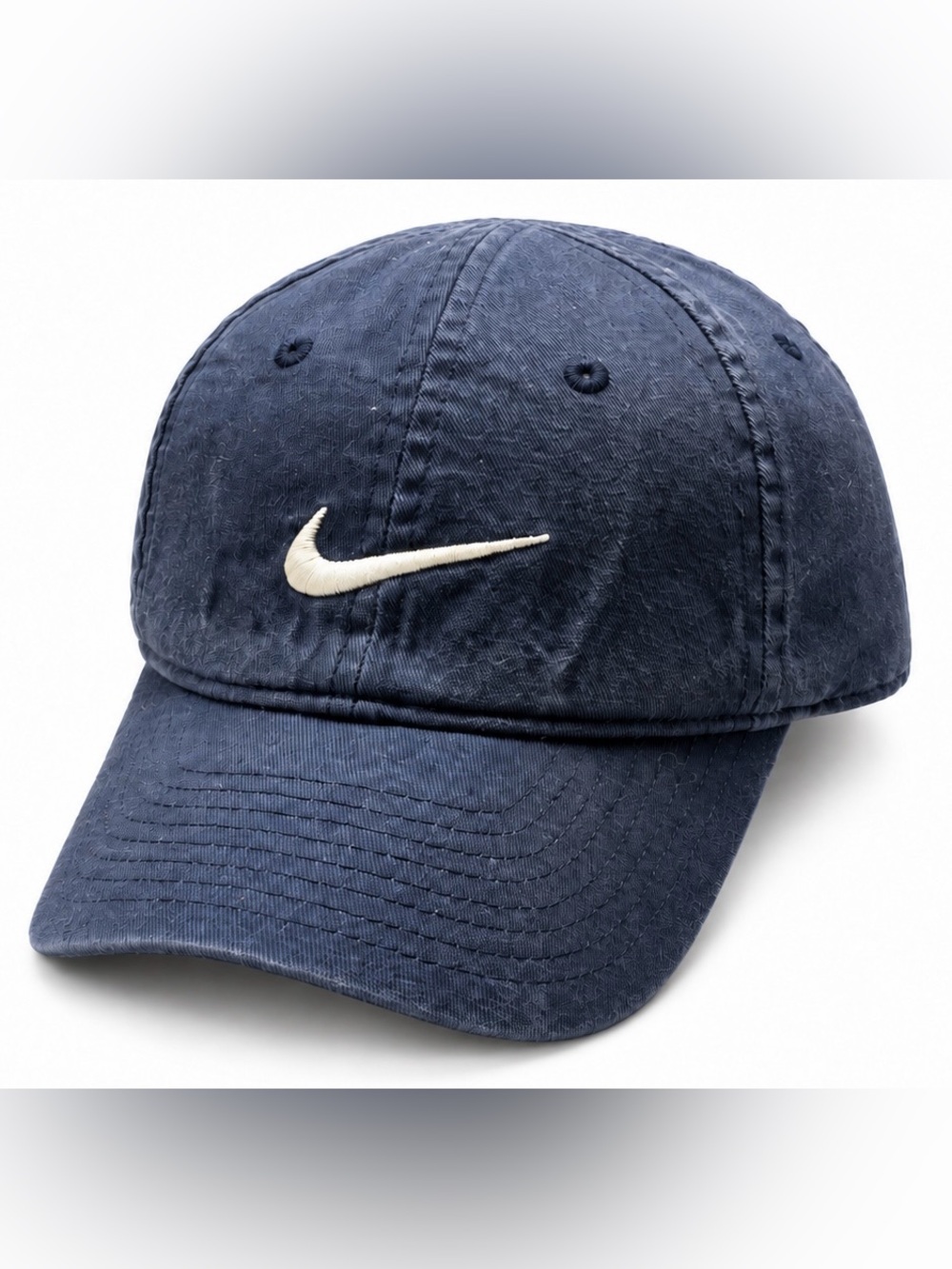 Nike Youth Kids Hat Size 4-7 Navy Blue White Swoosh Adjustable Baseball Cap